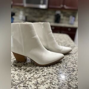 White Booties Size 9